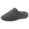 Pantoffel VERBENAS "YORK GALES", Damen, Gr. 38, grau (dunkelgrau), Textil, klassisch, Schuhe, Pantoffel, Hausschuh, Homeslipper zum Schlupfen