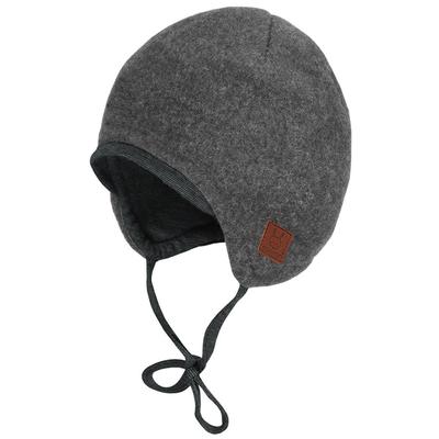 Fleecemütze MAXIMO, Baby, Gr. 45, grau, Wolle, casual, Mützen, aus Wollfleece mit Bindeband und Jerseyfutter Image