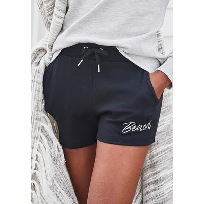 Relaxshorts BENCH. LOUNGEWEAR, Damen, Gr. 32/34, N-Gr, schwarz, Interlock, Obermaterial: 100% Baumwolle, unifarben, Basic, Basic kurz, Hosen, mit kleiner glänzenden Logostickerei, Loungeanzug Image