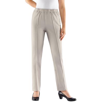 Jerseyhose CLASSIC BASICS, Damen, Gr. 40, Normalgrößen, grau (stein), 100% Polyester, unifarben, lang, Hosen Image