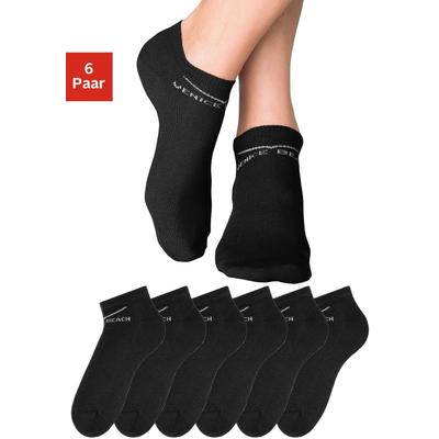 Sneakersocken VENICE BEACH, Damen, Gr. 39-42, schwarz, Polyamid, Baumwolle, Elasthan, unifarben, elastisch, Socken, perfekte Passform durch LYCRA-Anteil Image