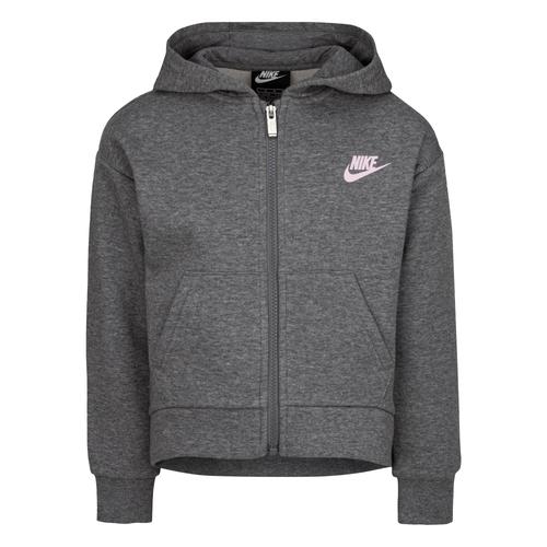 Kapuzensweatjacke NIKE SPORTSWEAR Gr. 116 (6), grau (dunkelgrau) Kinder Sweatjacken