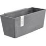 Blumentopf ECOPOTS ""MANHATTAN M Grey"", grau, B:17,2cm H:15cm T:17,2cm, Kunststoff, Pflanzgefäße, BxTxH: 17,2x17,515 cm