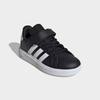 Sneaker ADIDAS SPORTSWEAR "GRAND COURT 2.0 KIDS", Gr. 33, schwarz-weiß (core schwarz, cloud weiß, core schwarz), Synthetik, Textil, sportlich, Schuhe, Design auf den Spuren des adidas Superstar
