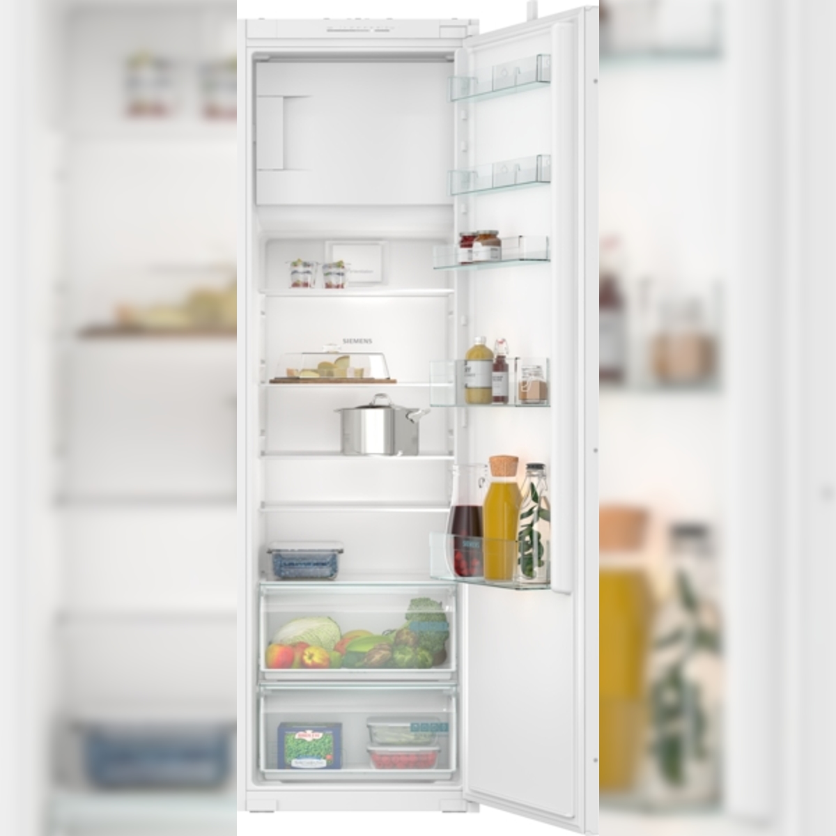 Siemens KI82LNSE0 iQ100, Einbau-Kühlschrank mit Gefrierfach, 177.5 x 56 cm, Schleppscharnier Image