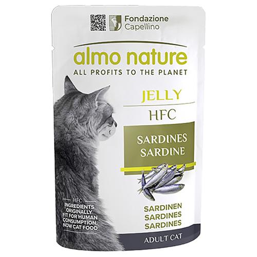 24x55g Almo Nature HFC Jelly Pouch Sardinen Katzenfutter nass