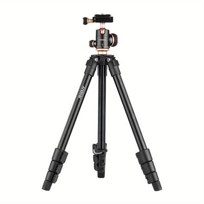 TEMU Lixada Q160sa Camera Tripod Complete Tripods With Panoramic Bubble Level Adjustable Height Portable Travel Tripod For Dslr Digital Cameras Camcorder Mini Projector Compatible With