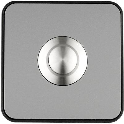 Grothe - 64181 Klingel Edelstahl-Optik, Schwarz Image