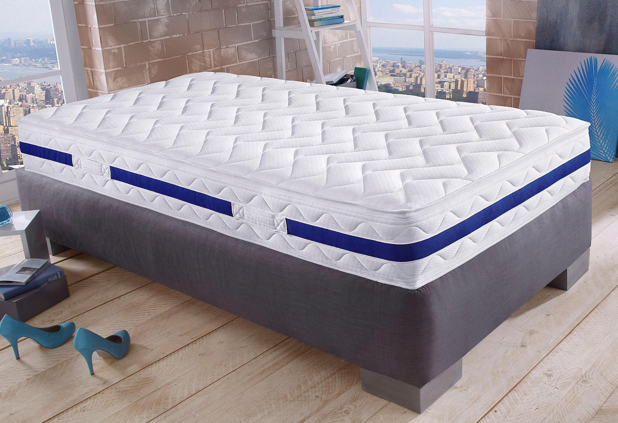 Taschenfederkernmatratze BRECKLE "1000 Pur, 7 Zonen Matratze 90x200 cm, 140x200 cm & weitere Größen", weiß, B:90cm H:25cm L:200cm, Bezug: 66% Polyester, 34% Viskose. Steppfüllung: 100% Polyester, Matratzen, Taschenfederkernmatratze, Matratze...