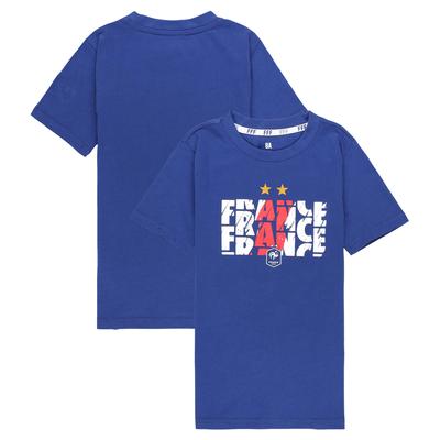 Frankreich-Nationalfarben-Grafik-T-Shirt – Blau – Kinder Image
