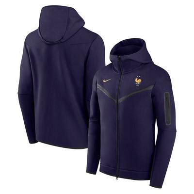 Frankreich Nike Tech Fleece Full Zip Hoodie - Marineblau Image
