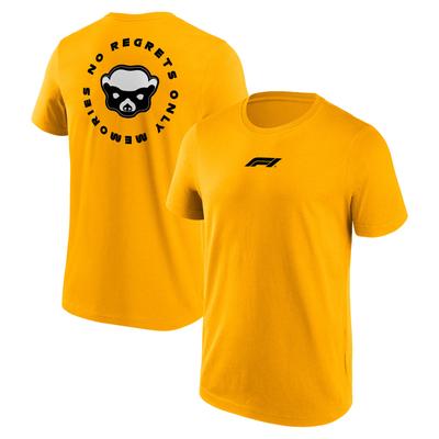 Formel 1 No Regrets Only Memories Grafik-T-Shirt – Gold Image
