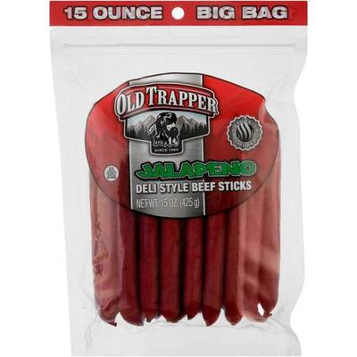 Old Trapper JalapeÃ±o Deli Style Beef Sticks - 15 Oz Bag
