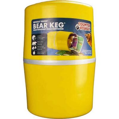Counter Assault Bear Keg Bear Resistant 11.7 Liter Food Container - Yellow