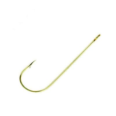 Eagle Claw Aberdeen Non Offset Ring Eye Extra Light Wire Hook - Gold #6