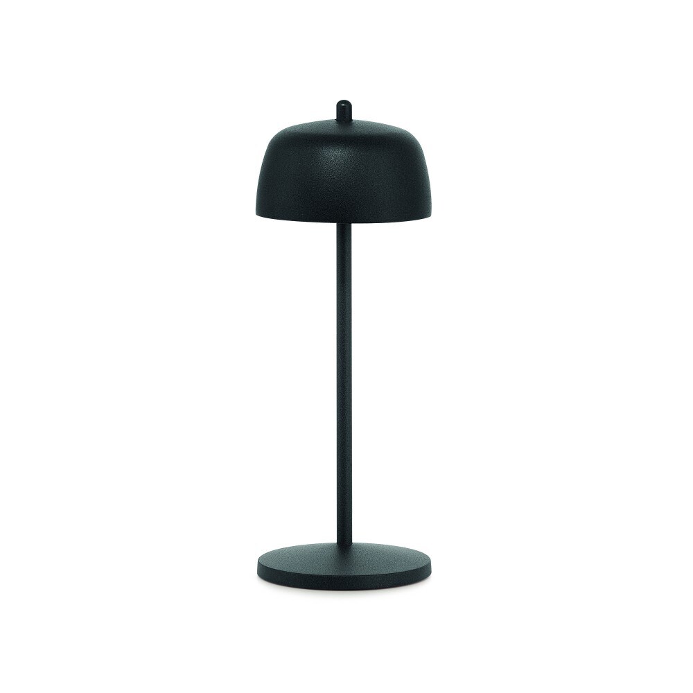 Zafferano CIRCE Schwarze LED-Tischleuchte, wiederaufladbar und dimmbar Image