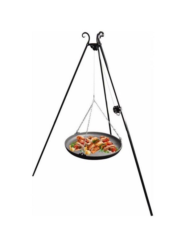 OutInFire Gartengrill mit Grill Focal-Stativ mit Rolle + Gusseisenpfanne 63 cm Image