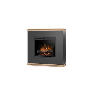 OutInFire VENA – Freistehender elektrischer LED-Kamin – 28 Zoll – Schwarz / Helle Eiche – 103 x 100 x 35,4 Image