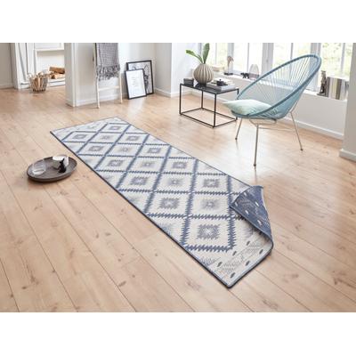 Teppich HANSE HOME "Malibu Wendeteppich" Gr. 13, blau, B:80cm H:5mm L:350cm, Kunstfaser, Teppiche, In-& Outdoor, Wetterfest, Balkon, Läufer, Wohnzimmer, Wasserfest Image