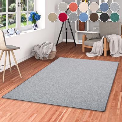 Teppich MY HOME "Fortis, Schlinge, Made in Netherlands", grau (silbergrau), B:240cm H:5mm L:240cm, Kunstfaser, Teppiche, Uni Farben, gekettelt, auch als Läufer, strapazierfähig, Wohnzimmer Image