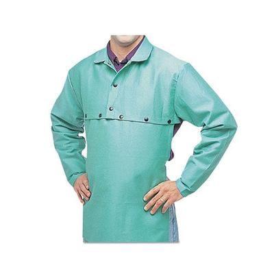 Best Welds FR Cotton Sateen Cape Sleeves, 14 in Long, Snaps Closure, Large, Visual Green (902-CA-650-L-SNAPS)