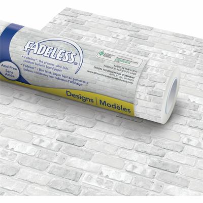 Fadeless Designs Paper Roll, Art Project, Craft Project, Bulletin Board, School, Office, Home, 48" x 50", 1 Roll, White, Gray (PACP56905)