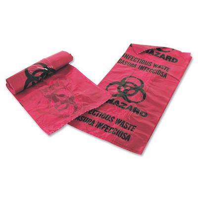 Medegen Infectious Waste Bags, 1 Gallon, 11" x 14", 200 Bags/BX, Red (MHM01EB086000)