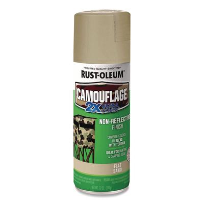 Rust-Oleum Camouflage Spray Paint, Flat Sand, 12 oz Aerosol Can (RST339004)