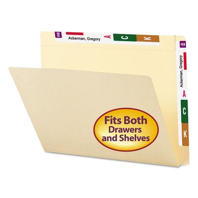 Smead Heavyweight Manila End Tab Conversion File Folders, Straight Tab, Letter Size, 100/Box (SMD24190)