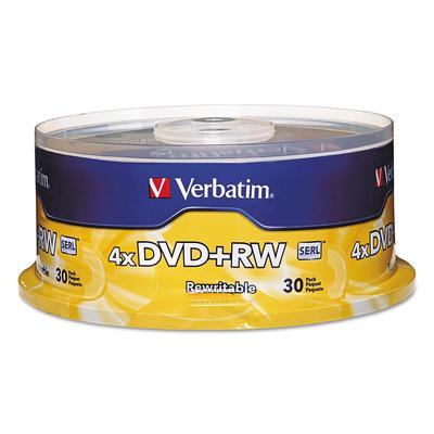 Verbatim 94834 30 x DVD+RW - 4.7 GB 4X - Spindle - Storage Media