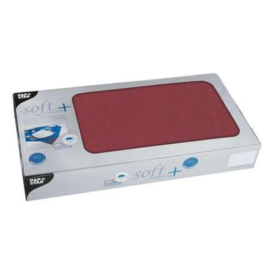 Papstar Vlies Mitteldecke 80 x 80 cm »soft selection plus« einfarbig 20 Stück rot, 80 cm