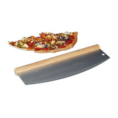 Pizza Wiegemesser silber, relaxdays