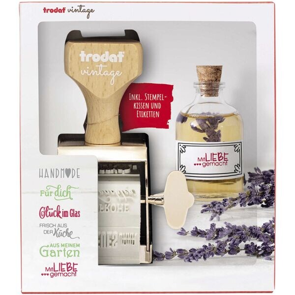 Trodat Vintage Motivstempel »Selbstgemachtes « 4,3 x 1,5 cm weiß Image