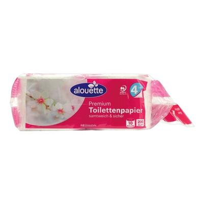 alouette Toilettenpapier »Premium« 4-lagig - 10 x 200 Blatt weiß