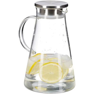 relaxdays Karaffe Glas 1,8 l weiß, 14 cm Image