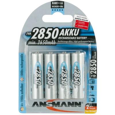 4er-Pack Akkus Mignon AA 2.650 mAh, Ansmann