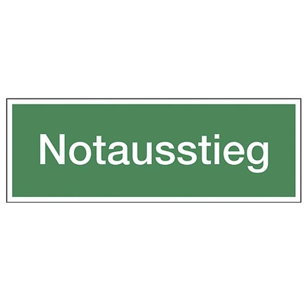 LimarLite Rettungszeichen Textschild »Notausstieg« 40,0 x 14,0 cm Folie (0,4 mm), 40x14 cm Image