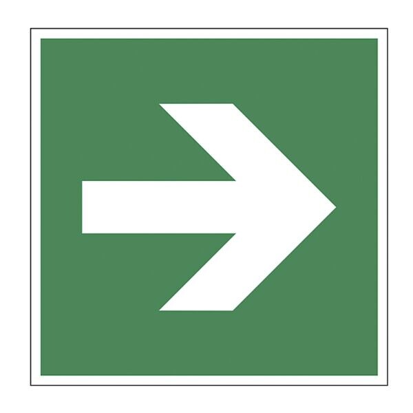 LimarLite Rettungszeichen »Richtungsangabe gerade [E002]« 15 x 15 cm Folie (0,4 mm), 15x15 cm Image