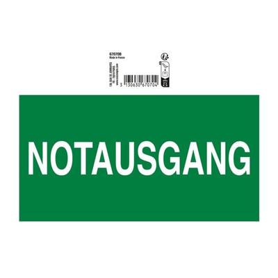 EXACOMPTA Hinweisschild »Notausgang« 20x11 cm grün, 20x11 cm