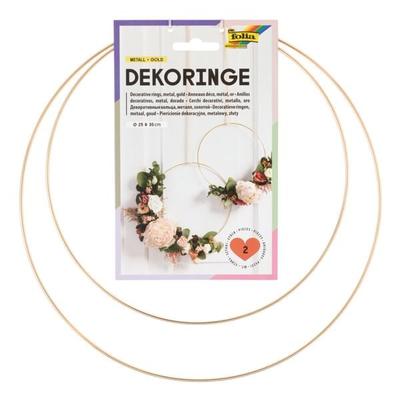 folia 2er-Set Deko-Ringe Metall »Gold« silber Image