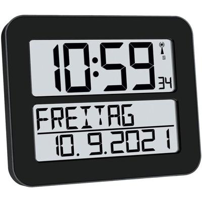 TFA Funkwanduhr »60.4512.01« schwarz schwarz