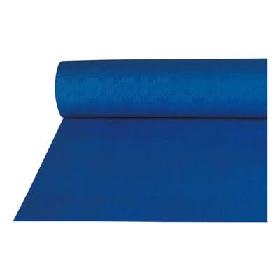 Papstar Papiertischtuch mit Damastprägung dunkelblau 1m x 50 m Rolle blau