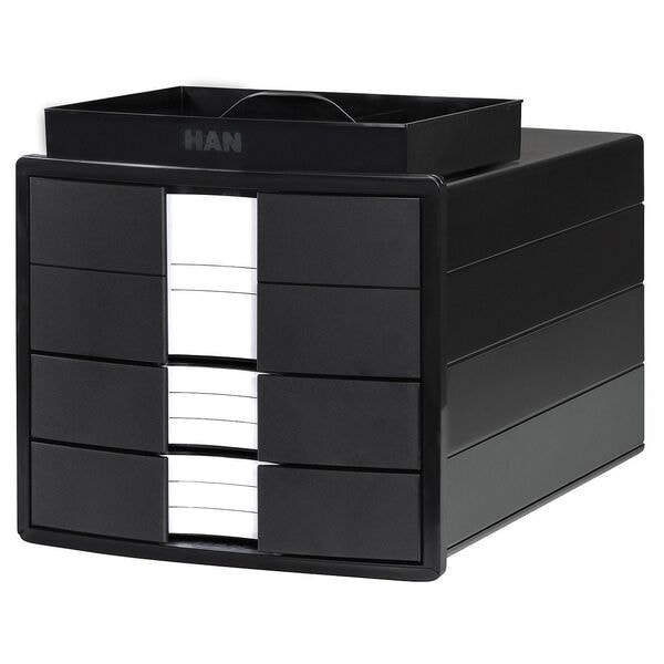 HAN Schubladenbox »IMPULS« DIN C4 mit 3 Schubladen schwarz Image