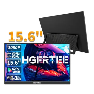 HGFRTEE 15.6inch Portable Monitor FHD-IPS Panel Second Screen for Laptop Gaming Extended Display