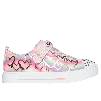 Skechers Girl's Twinkle Toes: Twinkle Sparks - Ombre Love Sneaker | Size 2.0 | Light Pink | Synthetic/Textile