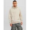 Kapuzensweatshirt JACK & JONES "JJEBRADLEY SWEAT HOOD NOOS", Herren, Gr. XL, gelb (moonbeam), angeraute Sweatware, Obermaterial: 61% Polyester, 39% Baumwolle, unifarben, modisch, loose fit taillenbedeckt, ohne Ausschnitt, Langarm Rippbündchen,...