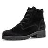 Schnürstiefelette GABOR "Genua", Damen, Gr. 44, schwarz, Veloursleder, unifarben, klassisch, Schuhe, Blockabsatz, Schnürboots, Komfortschuh in Schuhweite G (= weit)