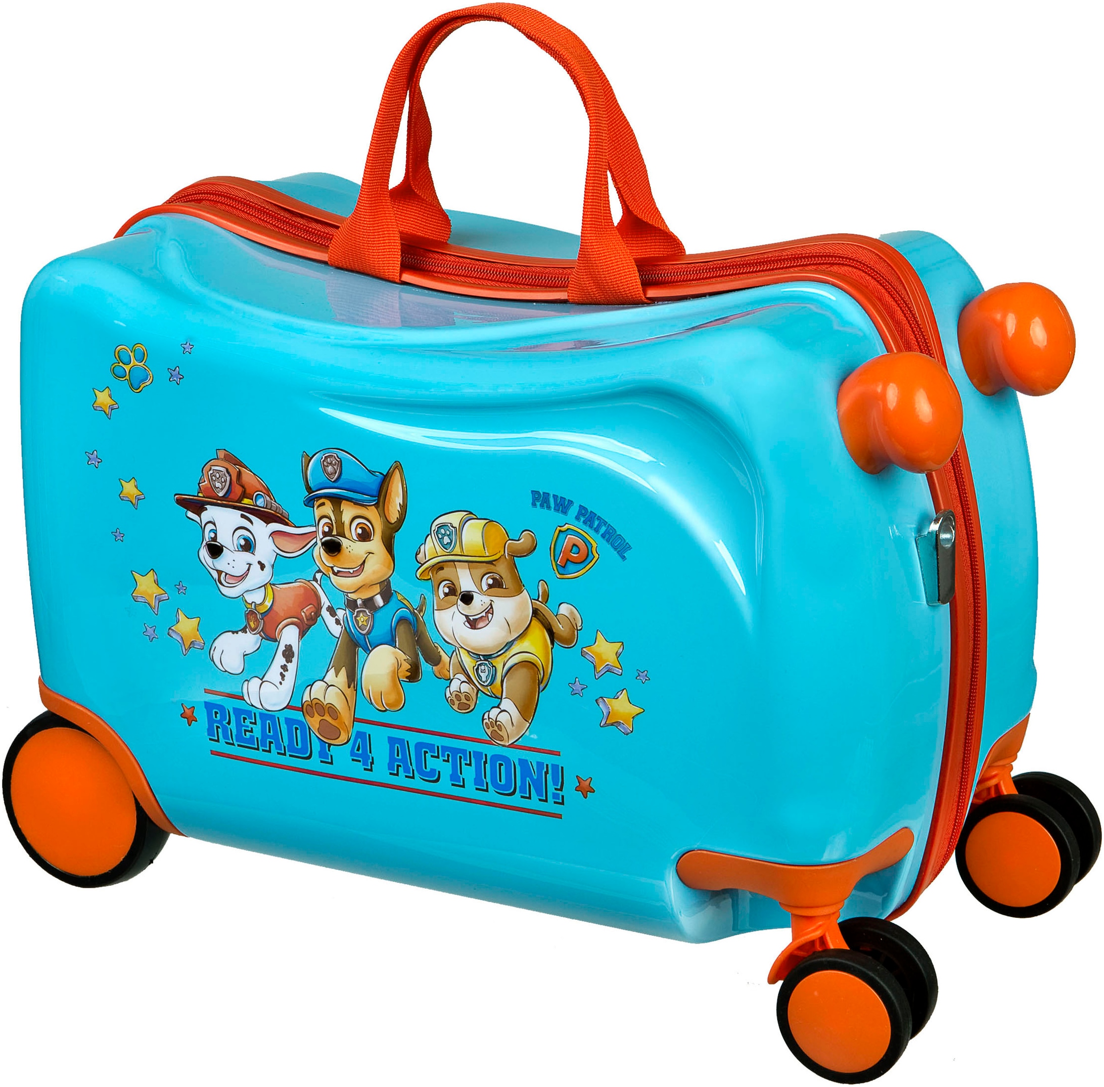 Kinderkoffer UNDERCOVER "Ride-on Trolley, Paw Patrol", Kinder, Gr. B/H/T: 47,5 x 32 x 23 20, bunt (paw patrol), Polycarbonat, bedruckt, Koffer, zum sitzen und ziehen Image