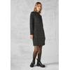 Midikleid CECIL, Damen, Gr. M (40), US-Größen, schwarz, Stoff, 67% Polyester, 29% Viskose, 4% Elasthan, Jacquardmuster, casual, normal wadenlang, hoch geschlossener Ausschnitt, Langarm abgesteppt, Kleider, mit Stehkragen