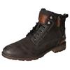 Schnürboots MUSTANG SHOES, Herren, Gr. 44, grau (dunkelgrau used), Lederimitat, used, casual, Schuhe, Winterboots, Casual Stiefel mit stylischem Logodruck auf der Zunge
